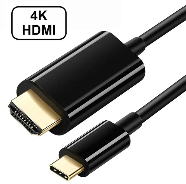 Main image of USB C to HDMI Cable for Home Office 6ft, Hannord USB 3.1 Type C to HDMI 4K Thunderbolt 3 Compatible, Work with MacBook Pro/Air/iPad Pro 2020 2018, Surface Book 2, Dell XPS 15, Galaxy S20/S10