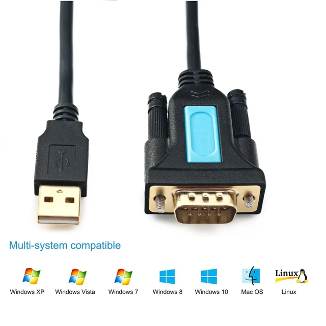 Alt view image 3 of 7 - USB to Serial Adapter DB9 RS232 Cable Prolific Chip PL2303 DB-9 Male Cord 6ft Compatible with Windows 11 10 8 7 Mac Linux for Laptop RS232C Printer Radio