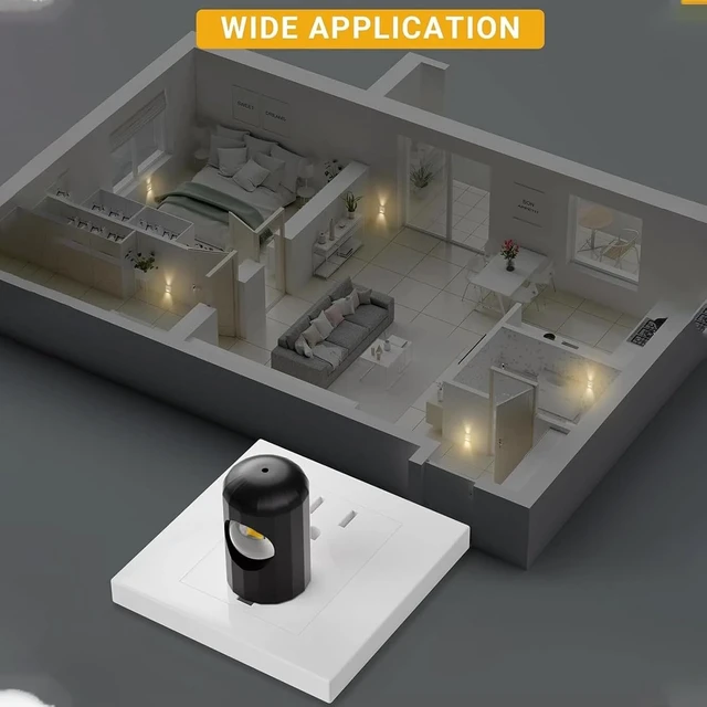 Alt view image 5 of 7 - Mini LED Night Light Plug in Wall, Auto On/Off, 3000K Warm White, 360° Dimmable Ambient Light for Bedroom, Bathroom, Staircase, Hallway, Kitchen (White-White Light,4pcs)