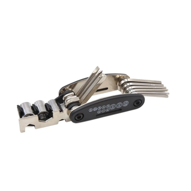 Alt view image 2 of 2 - Black Silver Tone Multi-function Portable Bike Cycling Repair Tool Kits 16 in 1 (id: 998 2ae 273 293 96c