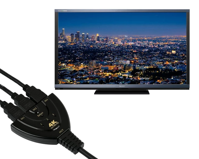 Alt view image 6 of 7 - High-Definition Multimedia Interface Switch 3 in 1 Out Adapter for TV Supports Full HD 4K 1080P 3D