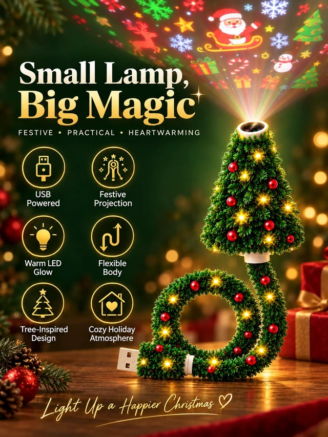 Alt view image 5 of 7 - Plug and Play Hd USB Christmas Tree Projector with 6 Festive Scenes | Christmas Tree Design Plug in Night Light Ceiling Projector Indoor, for Room Decor Holiday Party Xmas Gifts