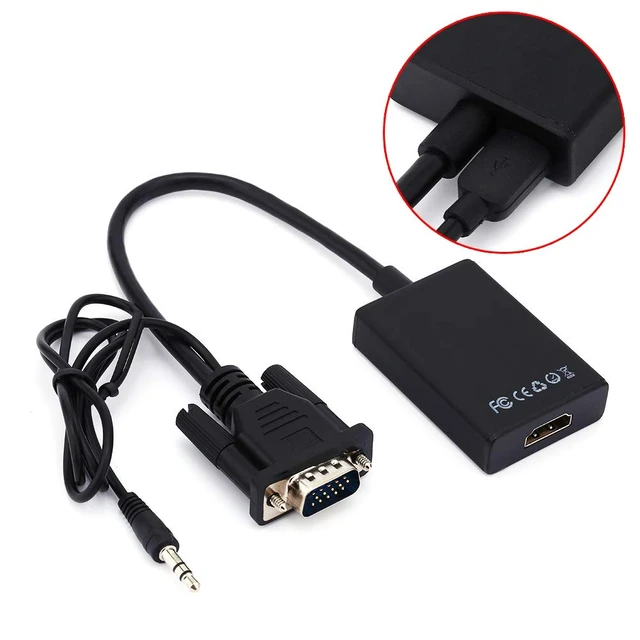 Alt view image 4 of 7 - goodstumbler 1080P HD VGA to Hdmi Adapter Converter with USB Cable, Vga to Displayport Adapter for PC Computer, Notebook, DVD Player Etc.