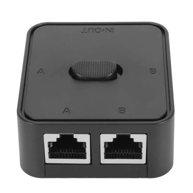 Alt view image 5 of 7 - Ethernet Splitter 1 to 2, 2 in 1 Out 1 in 2 Out Network Ethernet Splitter, 1000Mbps PoE Extender Switch RJ45 Splitter Selector Switch for Cat5/5e/6/7/8 Cable