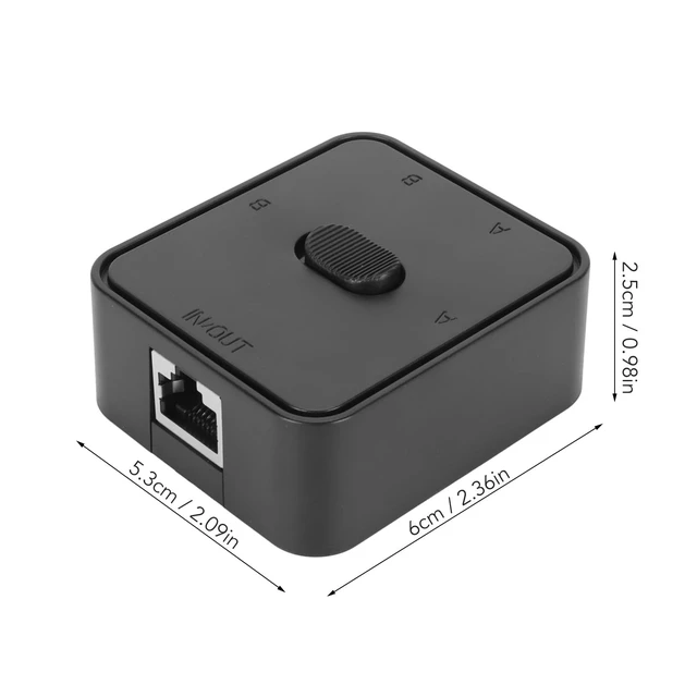 Alt view image 6 of 7 - Ethernet Splitter 1 to 2, 2 in 1 Out 1 in 2 Out Network Ethernet Splitter, 1000Mbps PoE Extender Switch RJ45 Splitter Selector Switch for Cat5/5e/6/7/8 Cable