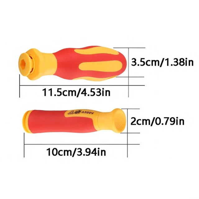 Alt view image 2 of 7 - 10PCS Electricians Insulated Screwdriver Kit, Electrician Tools 500V Safety Ergonomic Grip With Interchangeable Bits For DIY And Repair