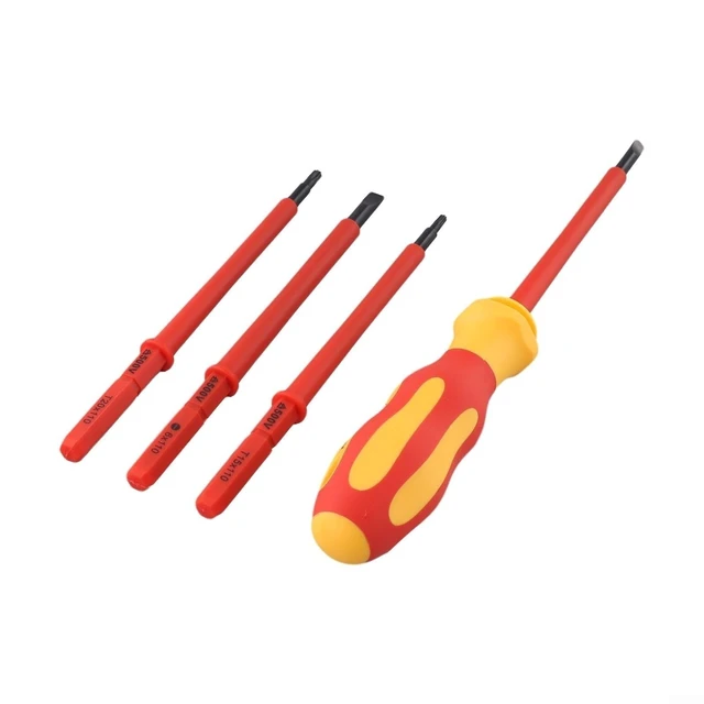 Alt view image 7 of 7 - 10PCS Electricians Insulated Screwdriver Kit, Electrician Tools 500V Safety Ergonomic Grip With Interchangeable Bits For DIY And Repair