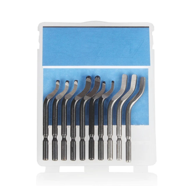 Alt view image 4 of 7 - 3D Printing Model Trimming Scraper 10 Pack Inserts for Metal Resin Aluminum Copper Deburring and Finishing Metal Deburring Tool