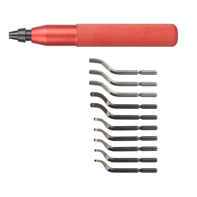 Alt view image 6 of 7 - 3D Printing Model Trimming Scraper 10 Pack Inserts for Metal Resin Aluminum Copper Deburring and Finishing Metal Deburring Tool
