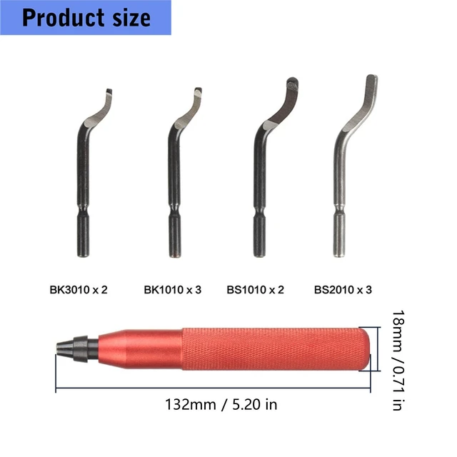 Alt view image 3 of 7 - 3D Printing Model Trimming Scraper 10 Pack Inserts for Metal Resin Aluminum Copper Deburring and Finishing Metal Deburring Tool