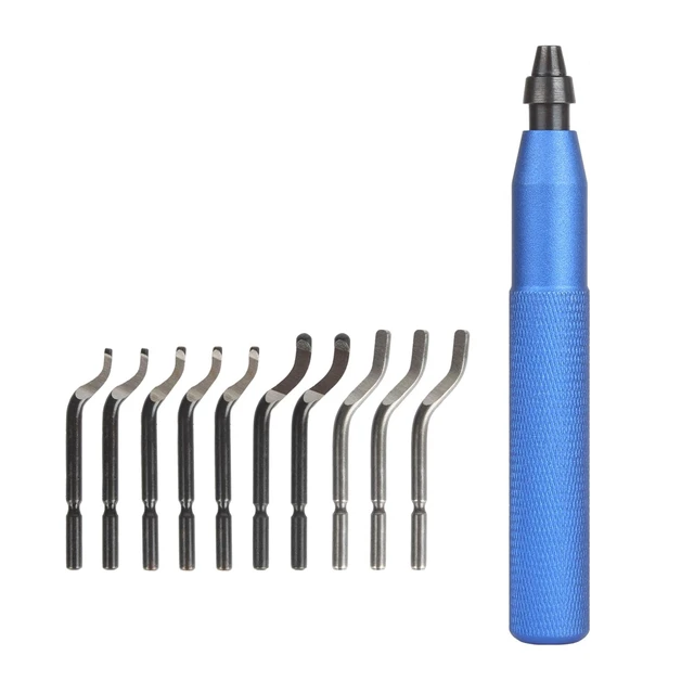 Alt view image 5 of 7 - 3D Printing Model Trimming Scraper 10 Pack Inserts for Metal Resin Aluminum Copper Deburring and Finishing Metal Deburring Tool