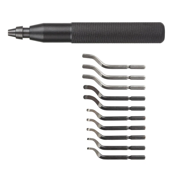 Alt view image 4 of 7 - 3D Printing Model Trimming Scraper 10 Pack Inserts for Metal Resin Aluminum Copper Deburring and Finishing Metal Deburring Tool