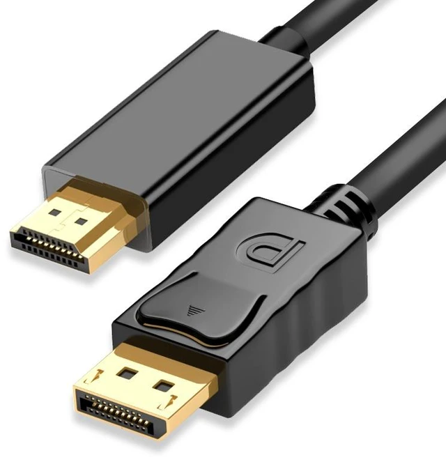 Main image of DisplayPort to HDMI 6 Feet Cable, Hannord DP to HDMI Male to Male Adapter 1080P HD Gold-Plated Cord Compatible with Lenovo, HP, ASUS, Dell and Other Brand