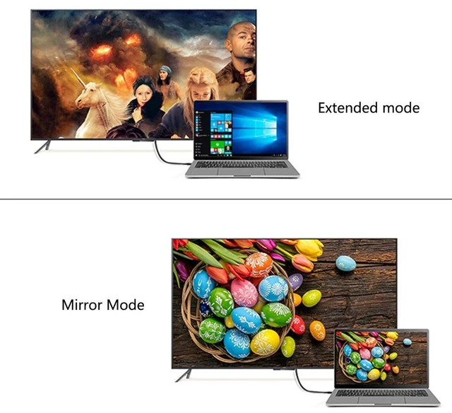 Alt view image 3 of 7 - DisplayPort to HDMI 6 Feet Cable, Hannord DP to HDMI Male to Male Adapter 1080P HD Gold-Plated Cord Compatible with Lenovo, HP, ASUS, Dell and Other Brand