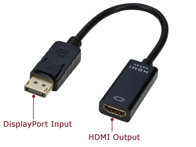 Alt view image 6 of 7 - 4K DisplayPort to HDMI Adapter Cable 2Pack, iXever DP to HDMI Converter Adaptor Compatible for HP, Dell, GPU, AMD, NVIDIA, Male to Female,Uni-Directional
