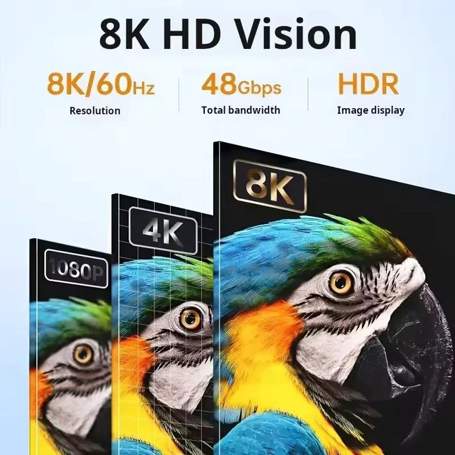 Alt view image 3 of 7 - Hannord USB C to DisplayPort 1.4 Cable (Support 8K@60Hz, 4K@144Hz, 2K@240Hz) Thunderbolt 3/4 Type C to DP Cord Compatible with MacBook, Mac mini, XPS, iPad, iPhone 15/16 6.6 ft.