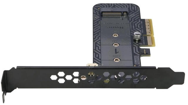 Alt view image 5 of 6 - M Key M.2 PCIe NGFF SSD to PCI-e Express 5.0 x4 Adapter Card Controller with Heatsink for 2230 2242 2260 2280 mm M Key M.2 PCIe Based AHCI NVMe SSD