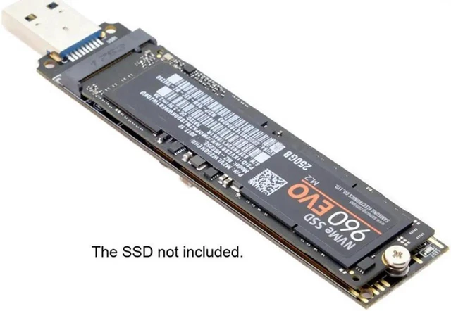 Alt view image 4 of 7 - M.2 NVME SSD to USB 3.1 Adapter PCI-E to USB-A 3.0 Internal Converter Card 10Gbps USB3.1 Gen 2 for Samsung 970 960/For Intel NEW