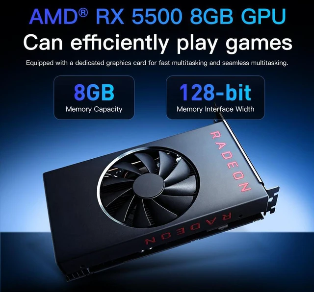 Alt view image 5 of 7 - RMATAAI SFF Gaming PC, Xeon E5-2696 v3, 16GB DDR3 RAM, 512GB M.2 SSD, RX 5500 8GB, 18-Core CPU, Ultra SFF Gaming Desktop for Streaming