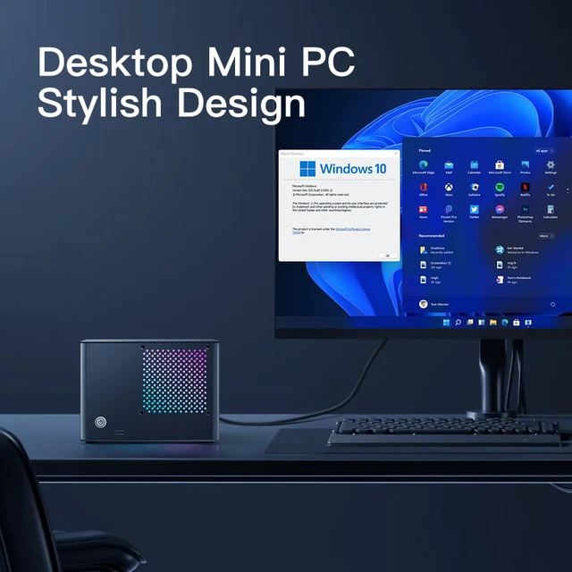 Alt view image 6 of 6 - RMATAAI SFF Mini PC, Xeon E5-2698 v3, GT 450, 16GB DDR3 RAM, 256GB M.2 SSD, Ultra Small Form Factor Desktop for Office Home Media Streaming