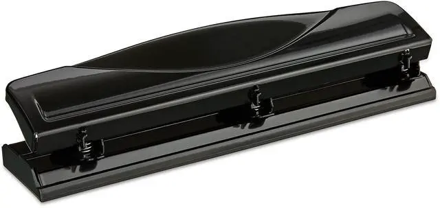 Main image of Pen+Gear 3-Hole Punch, 12 Sheet Capacity, Black