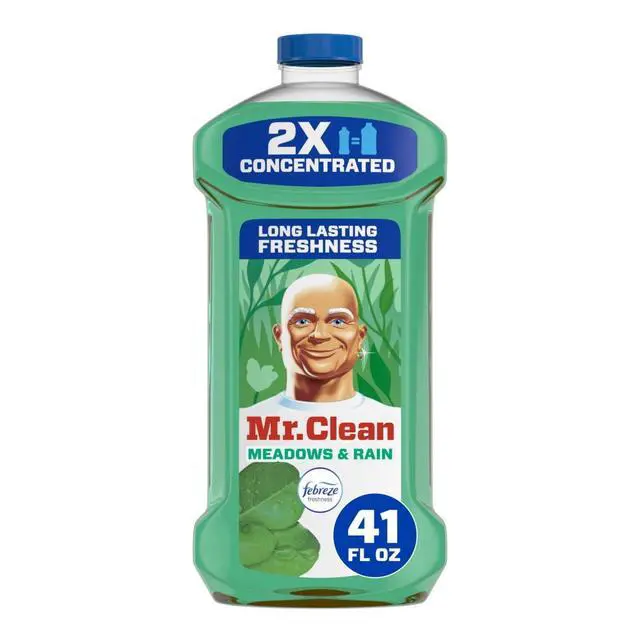 Alt view image 2 of 5 - Mr. Clean 2X Concentrated Multi Surface, All Purpose Cleaner, Febreze Meadows & Rain Scent, 41 fl oz