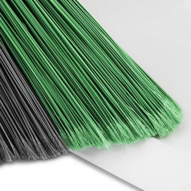 Alt view image 3 of 6 - Libman Precision Angle Broom With Dustpan, Green White, Recycled Plastic Fibers