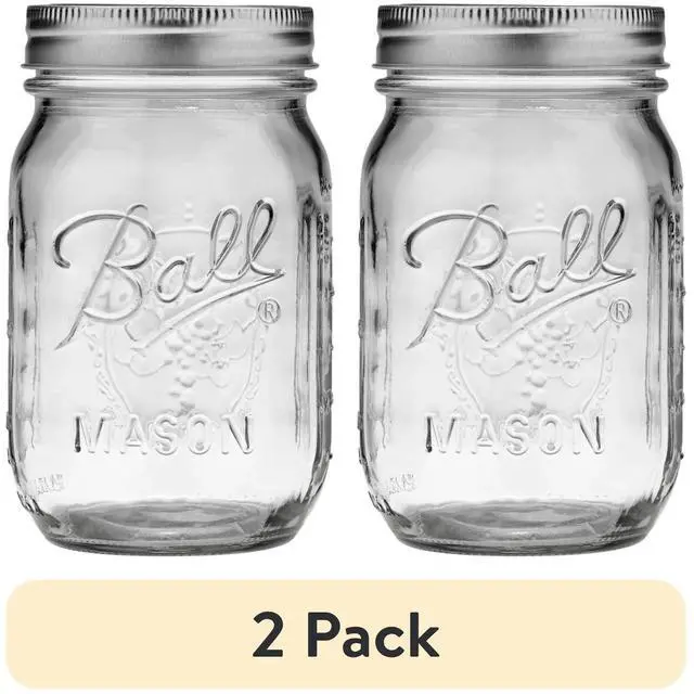 Main image of (2 pack) Ball Regular Mouth Pint Single