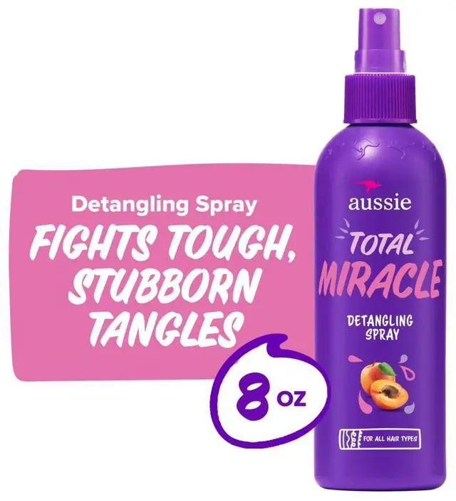 Main image of Aussie Total Miracle Hair Detangling Spray with Apricot Oil for All Hair Types, 8 fl oz