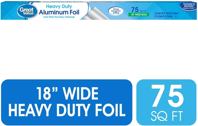 Main image of Great Value Heavy Duty Aluminum Foil, 75 sq ft