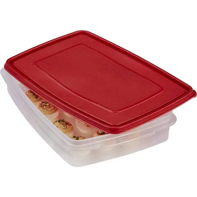 Alt view image 6 of 6 - Rubbermaid Egg Keeper Food Storage Container, Clear/Red, 1 Count
