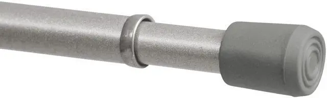 Alt view image 3 of 6 - (2 pack) Mainstays Adjustable Spring Tension Curtain Rod, 7/16 in, 18-28 in, Chrome