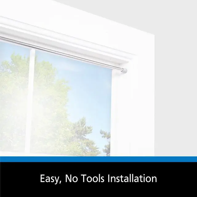 Alt view image 2 of 6 - (2 pack) Mainstays Adjustable Spring Tension Curtain Rod, 7/16 in, 18-28 in, Chrome