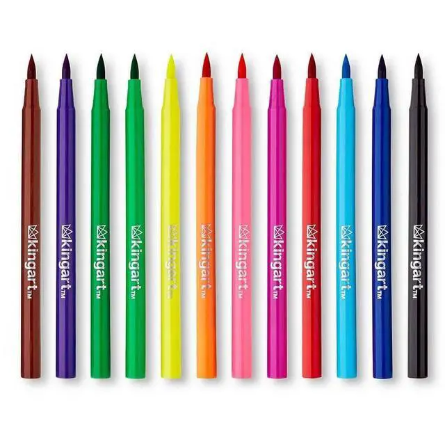 Main image of KINGART Studio, Watercolor Brush Markers, 12 Colors