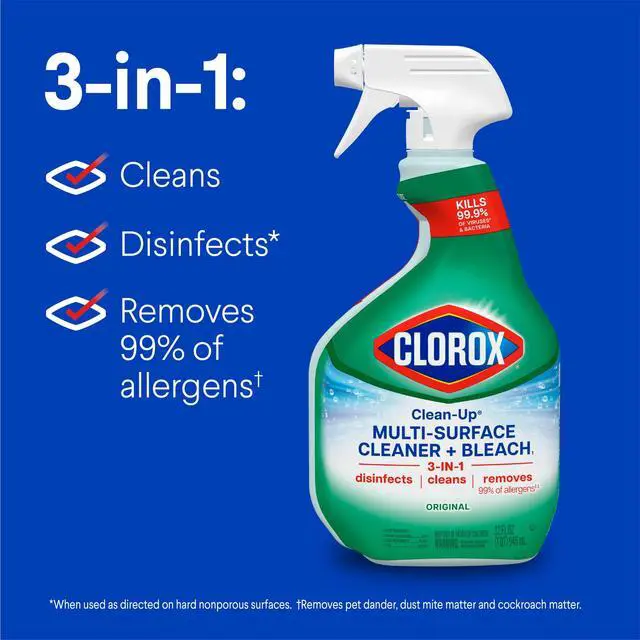 Alt view image 3 of 6 - Clorox Clean-Up Multi-Surface All Purpose Cleaner with Bleach, Original, 32 fl oz