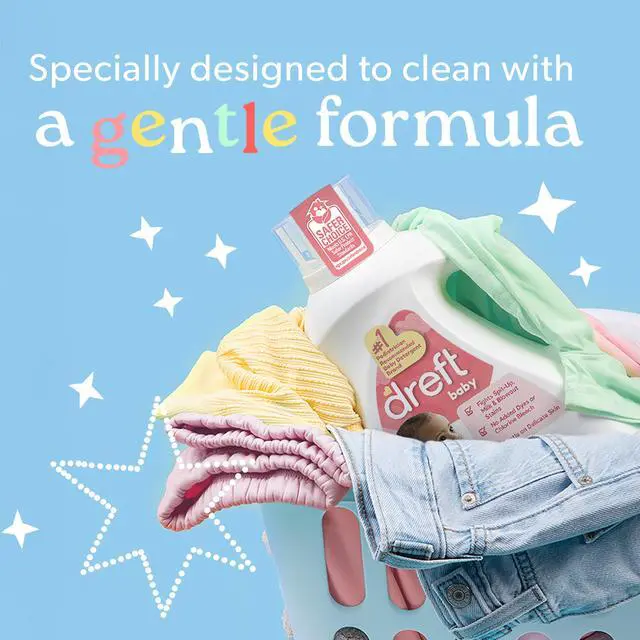 Alt view image 3 of 7 - Dreft Liquid Laundry Detergent for Babies, Tackles 100% of Common Baby Stains, 84 fl oz, 64 Loads