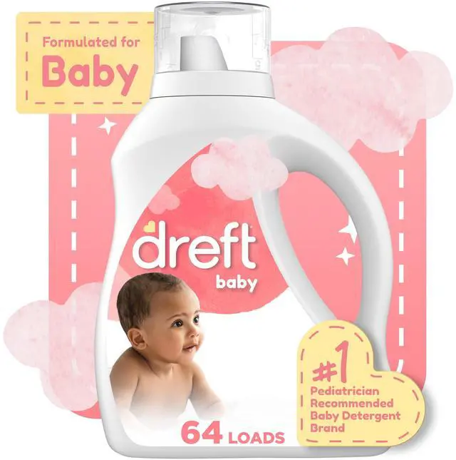 Main image of Dreft Liquid Laundry Detergent for Babies, Tackles 100% of Common Baby Stains, 84 fl oz, 64 Loads