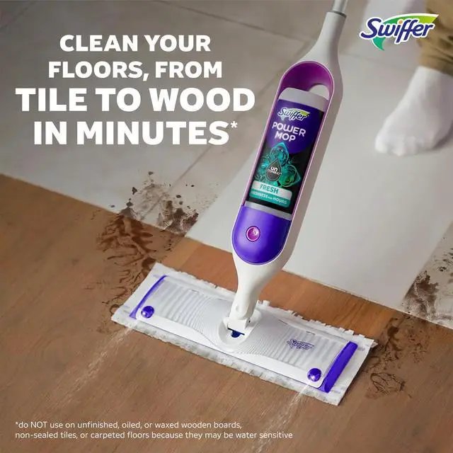 Alt view image 4 of 7 - Swiffer PowerMop Solution with Unstopables Fresh Scent, Double Pack