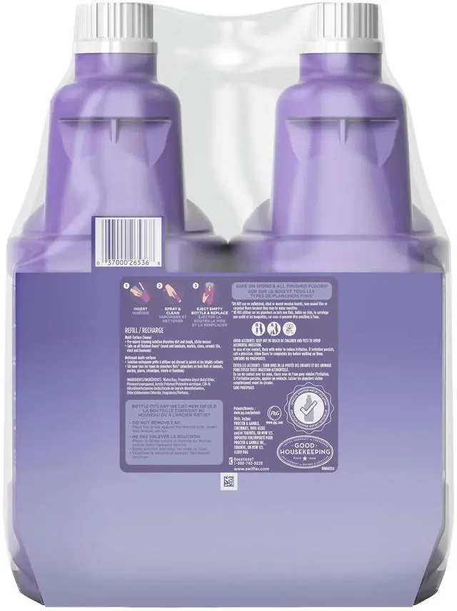 Alt view image 5 of 5 - Swiffer Wet Jet Solution Refill, Lavender, 2 x 42.2 fl oz