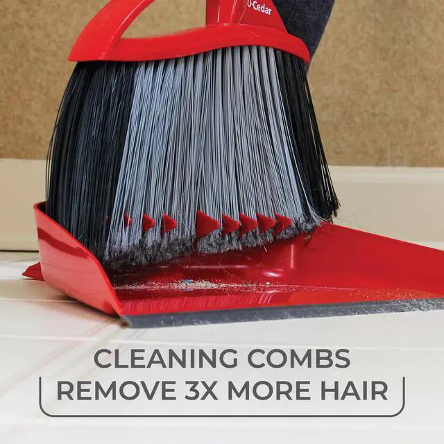 Alt view image 4 of 5 - O-Cedar PowerCorner Pet Pro Broom and Dustpan Set Step-on Large