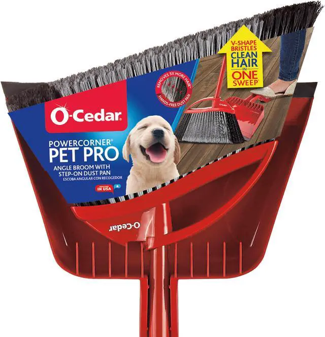 Main image of O-Cedar PowerCorner Pet Pro Broom and Dustpan Set Step-on Large