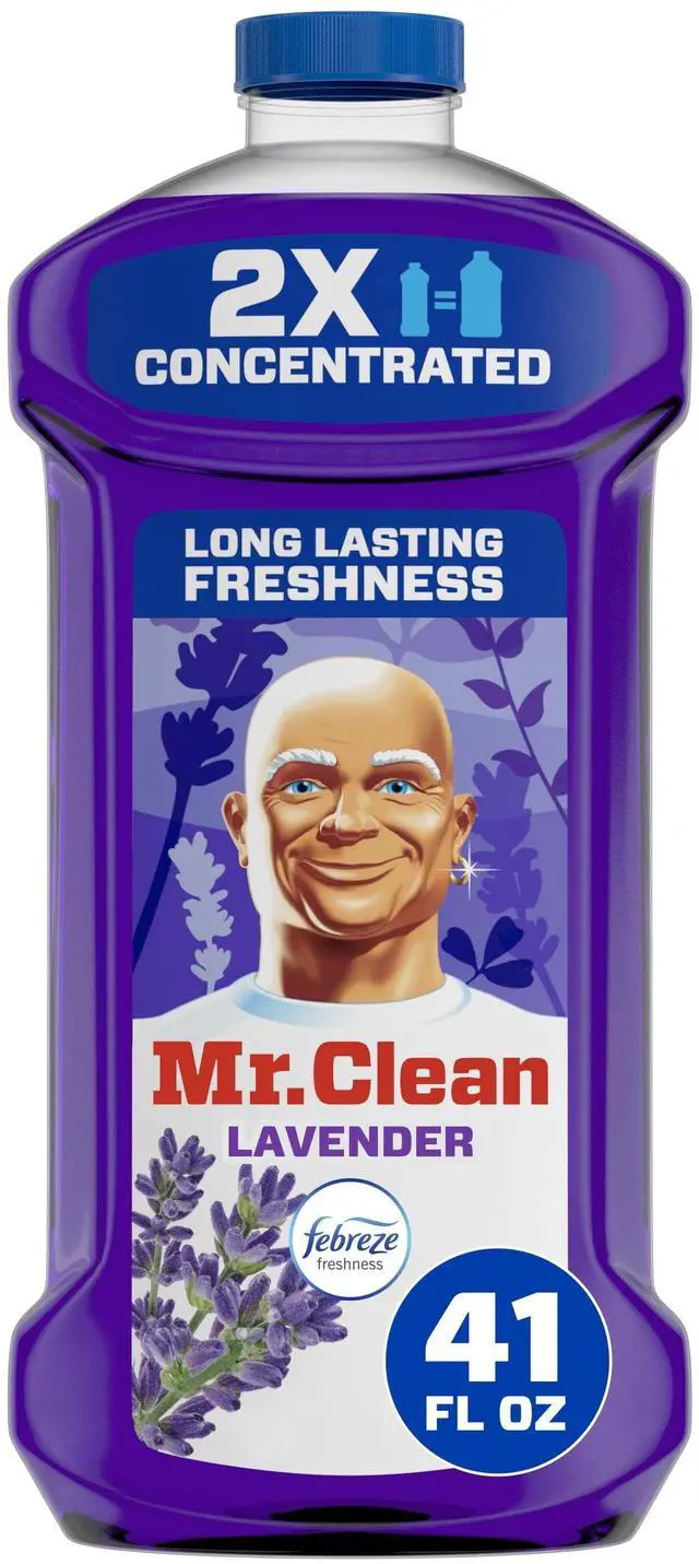 Main image of Mr. Clean 2X Concentrated Floor Cleaner, All Purpose Cleaner, Mop Soap, Lavender, 41 fl oz