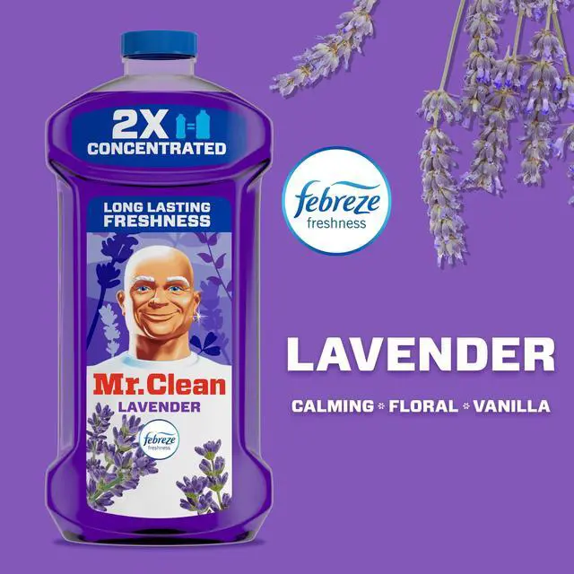 Alt view image 2 of 5 - Mr. Clean 2X Concentrated Floor Cleaner, All Purpose Cleaner, Mop Soap, Lavender, 41 fl oz