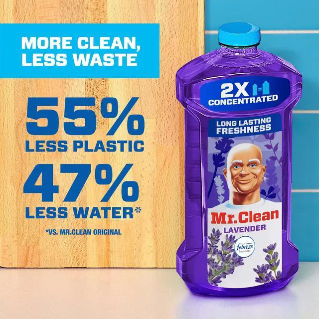 Alt view image 4 of 5 - Mr. Clean 2X Concentrated Floor Cleaner, All Purpose Cleaner, Mop Soap, Lavender, 41 fl oz