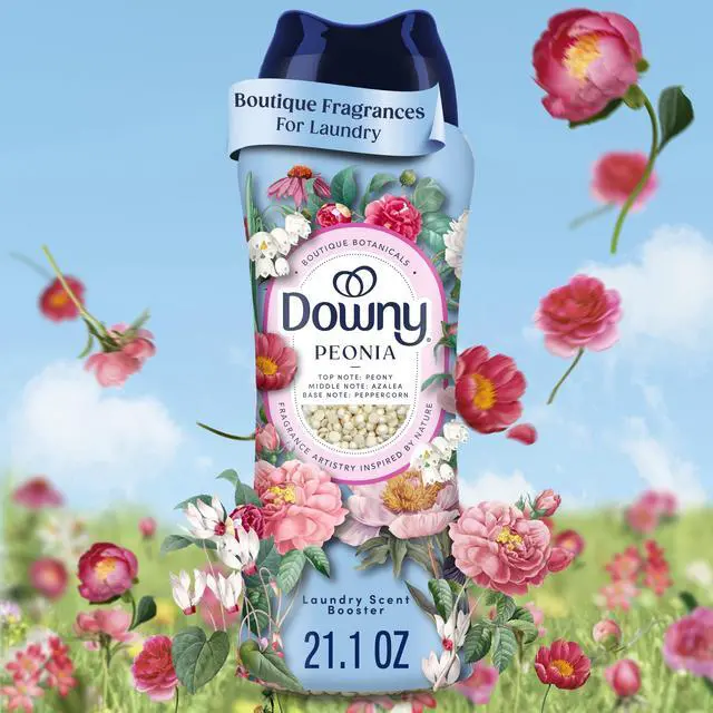 Main image of Downy Laundry Scent Beads Boutique Botanicals In-Wash Scent Booster, Peonia Scent, 21.1 oz