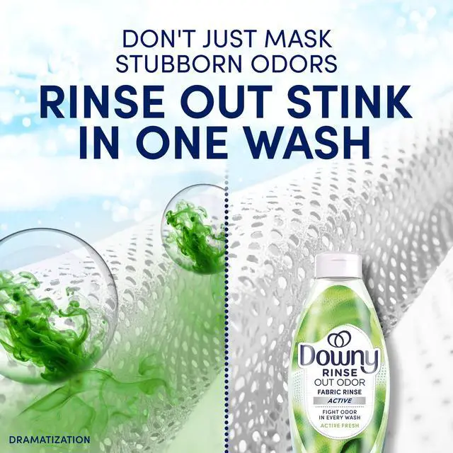 Alt view image 2 of 7 - Downy Rinse Out Odor Laundry Rinse, Active Fresh Scent, 48 fl oz