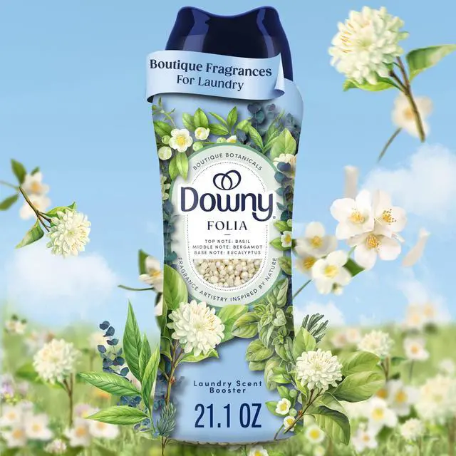 Main image of Downy Laundry Scent Beads Boutique Botanicals In-Wash Scent Booster, Folia Scent, 21.1 oz