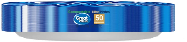 Alt view image 5 of 7 - Great Value Ultra Paper Plates, 10 in, 50 Count