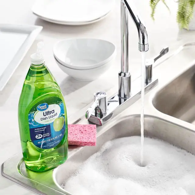 Main image of (3 pack) Great Value Antibacterial Hand Soap Ultra Dish Liquid, Crisp Apple, 40 fl oz
