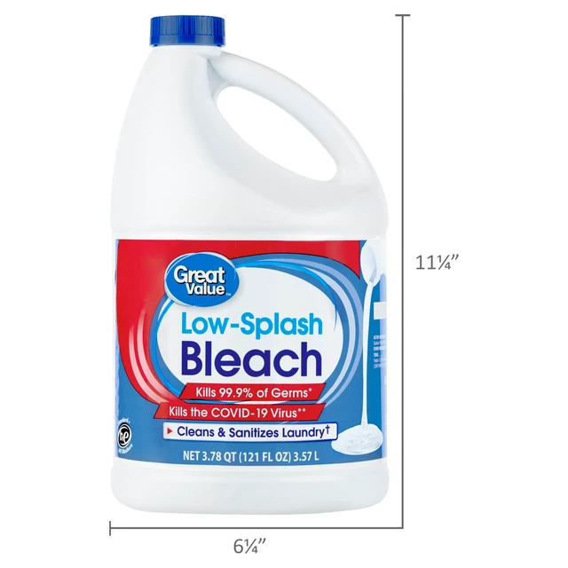Alt view image 4 of 6 - Great Value Concentrated Low Splash Bleach, 121 fl oz